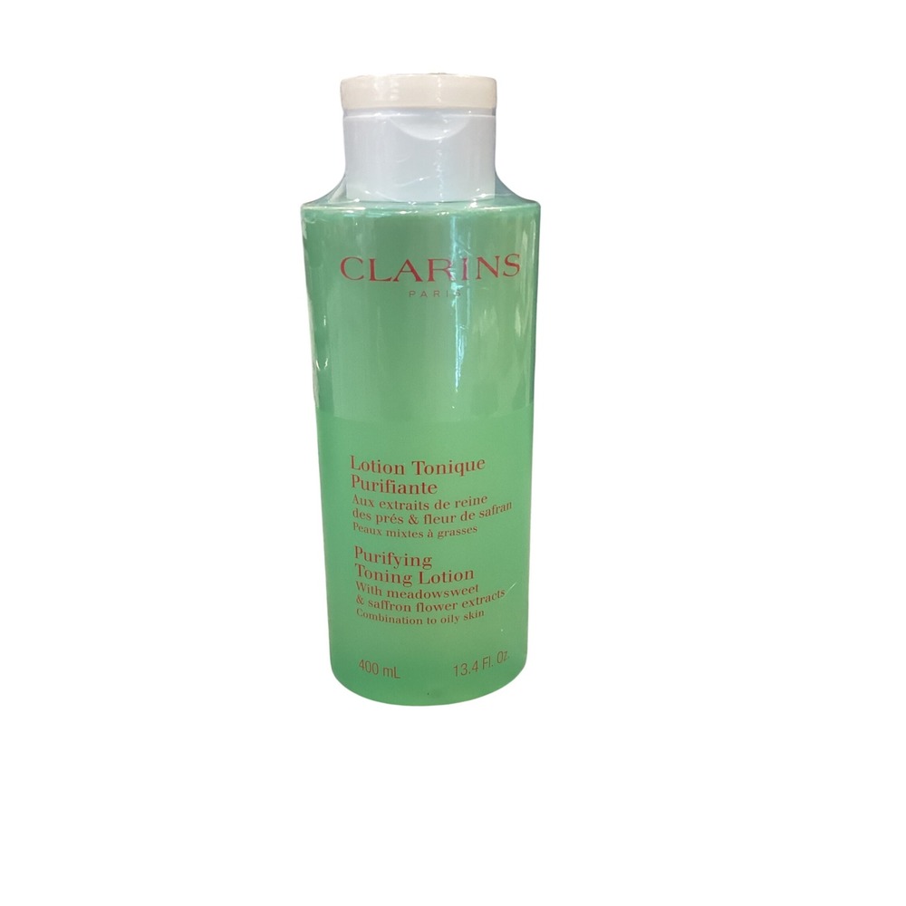 Clarins Purifying Toning Lotion Meadowsweet Saffron Oily Skin 400ml 13.4oz NEW